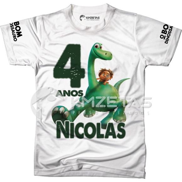 Blusa Bom Dinossauro Festa Infantil Personalizada