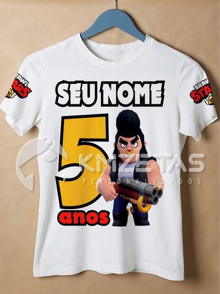 Blusa Brawl Stars Bull Camisa Personalizada T-shirt Unissex