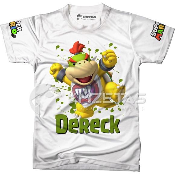 Blusa Bowser Jr Super Mario Bros Infantil Adulto Personaliza