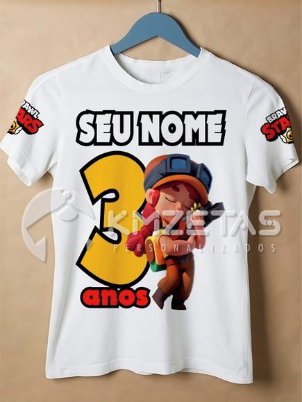 Blusa Brawl Stars Jessie Game Camisa Personalizada Meninas