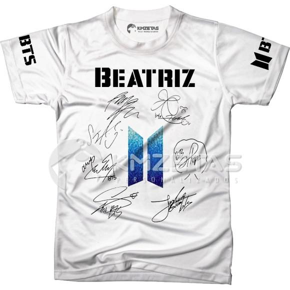 Blusa Bts Kpop Autografada Camisa Camiseta Personalizada