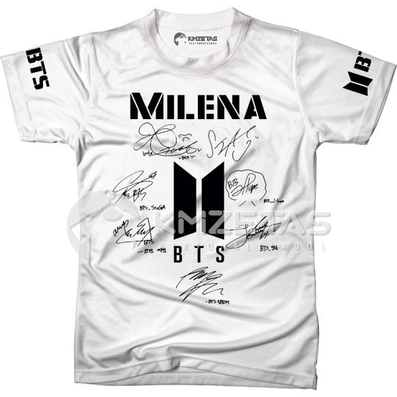 Blusa Bts Kpop Autógrafos Camisa Camiseta Personalizada