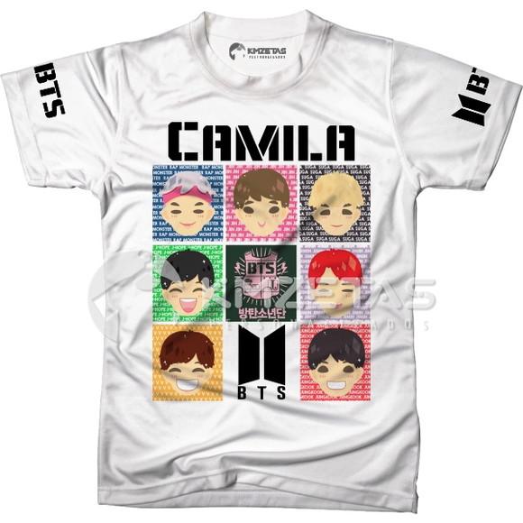Blusa Bts Kpop Infantil Adulto Camisa Camiseta Personalizada