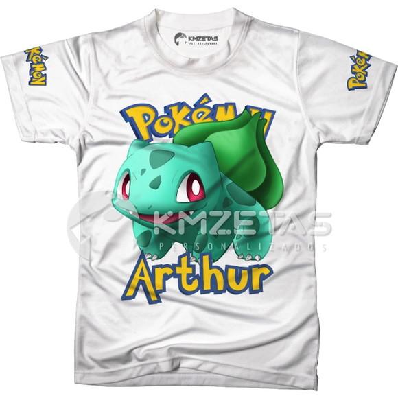 Blusa Bulbasaur Pokemon Infantil Adulo Personalizada