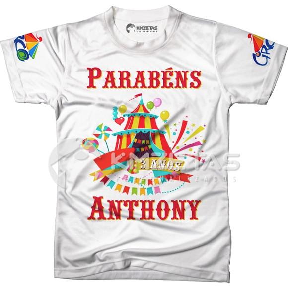 Blusa Camiseta Camisa Circo Personalizada Festa Aniversário
