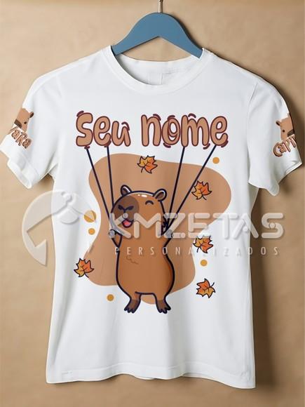 Blusa Capivara Camisa Infantil Adulto Personalizada