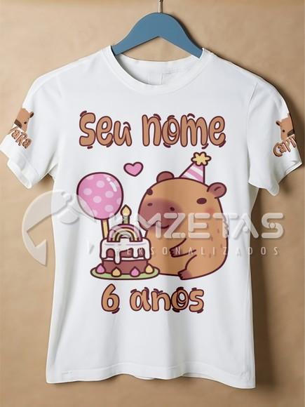 Blusa Capivara Festa Infantil Camisa Personalizada