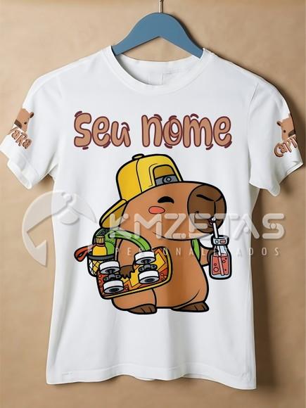 Blusa Capivara Menino Camisa Capybara Personalizada