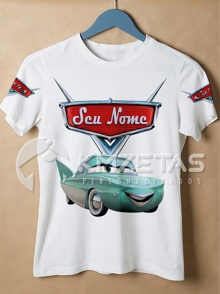 Blusa Carros Disney Flo Camisa Personalizada Unissex