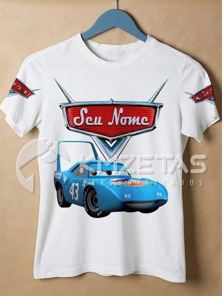 Blusa Carros Disney Rei Strip Weathers Camisa Personalizada