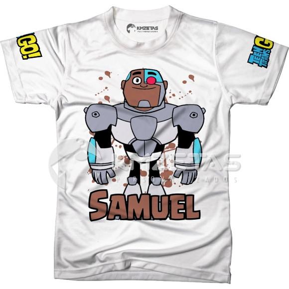 Blusa Ciborgue Jovens Titans Infantil Adulto Personalizada