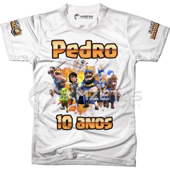 Blusa Clash Royale Festa Infantil Camiseta Personalizada