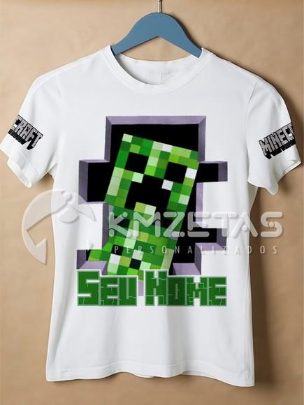Blusa Creeper Minecraft Infantil Adulto Personalizada