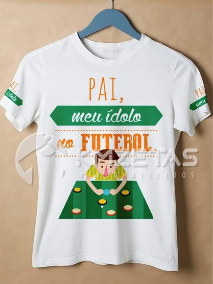 Blusa Dia dos Pais Meu Ídolo Infantil Adulto Personalizada