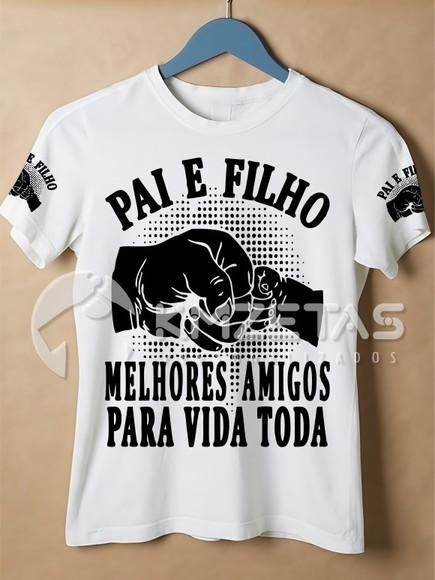 Blusa Dia dos Pais Pai Filho Melhores Amigos Infantil Adulto