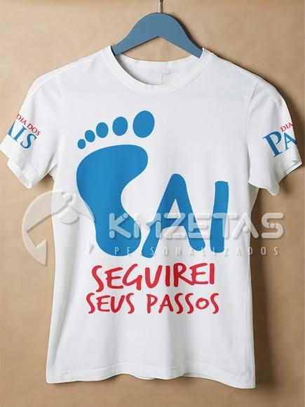 Blusa Dia dos Pais Seguirei Seus Passos Personalizada