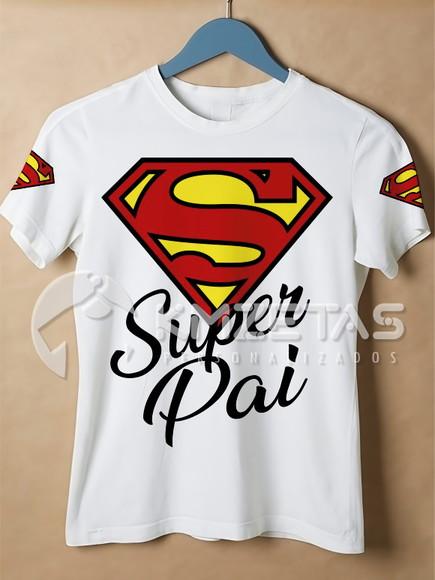 Blusa Dia dos Pais Superpai Infantil Adulto Personalizada