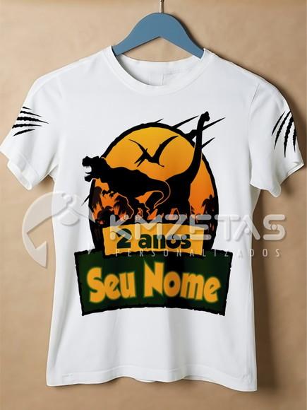 Blusa Dinossauros Personalizada Festa Aniversário