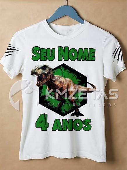 Blusa Dinossauro T-rex Personalizada Festa Aniversário
