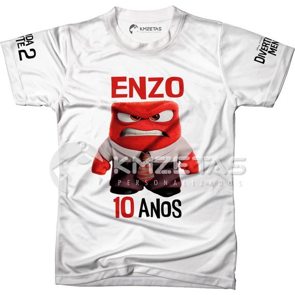 Blusa Divertida Mente 2 Raiva Filme Personalizada
