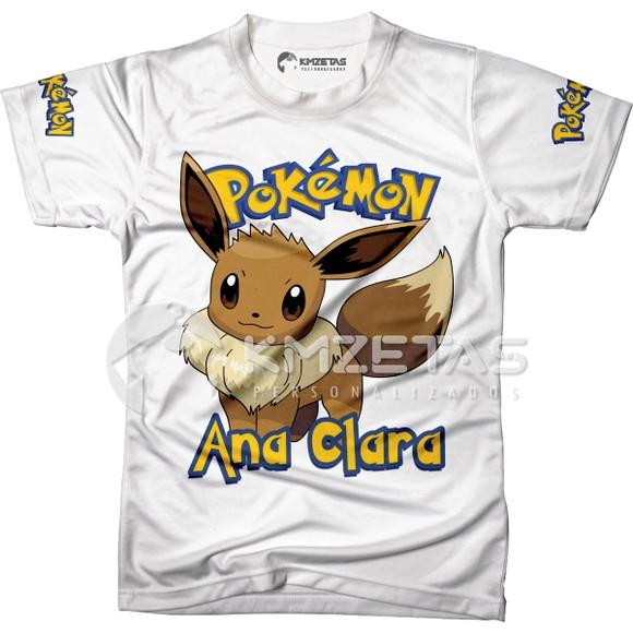 Blusa Eevee Pokemon Infantil Juvenil Adulo Personalizada