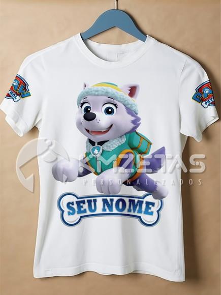 Blusa Everest Patrulha Canina Infantil Adulto Personalizada