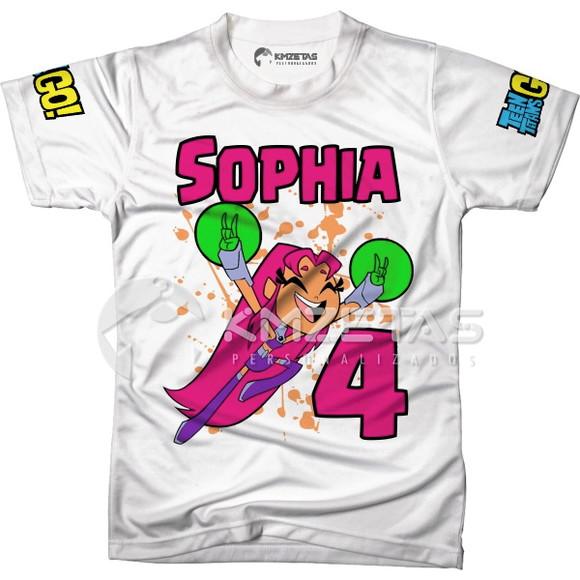 Blusa Estelar Jovens Titans Infantil Adulto Personalizada