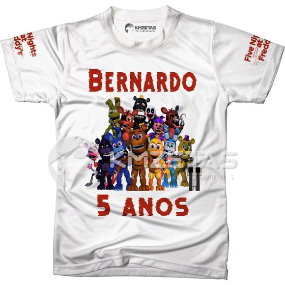 Blusa Five Nights At Freddy Festa Infantil Personalizada