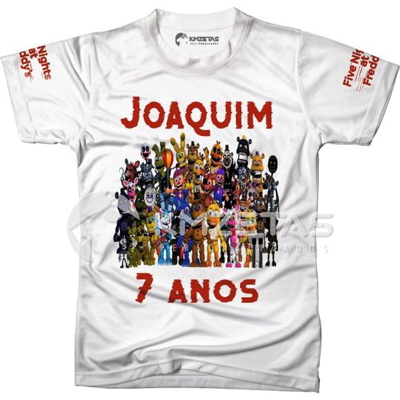 Blusa Five Nights At Freddy Fnaf Aniversario Infantil