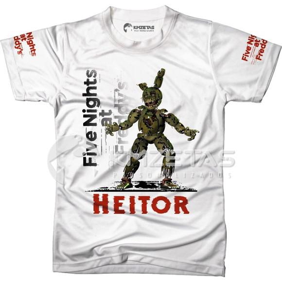 Blusa Five Nights At Freddy Springtrap Infantil Adulto