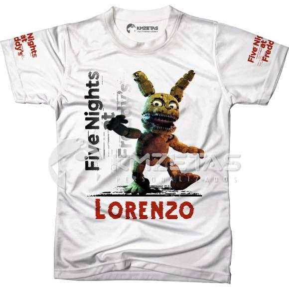 Blusa Five Nights At Freddy Plushtrap Infantil Adulto