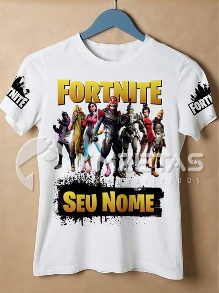 Blusa Fortnite Battle Infantil Adulto Camisa Personalizada