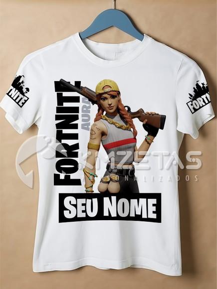 Blusa Fortnite Aura Skin Infantil Adulto Personalizada