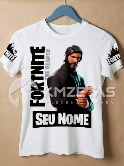 Blusa Fortnite Ceifador Infantil Adulto Personalizada