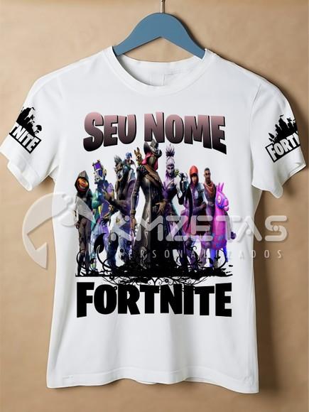 Blusa Fortnite Feminina Menina Infantil Adulto Personalizada