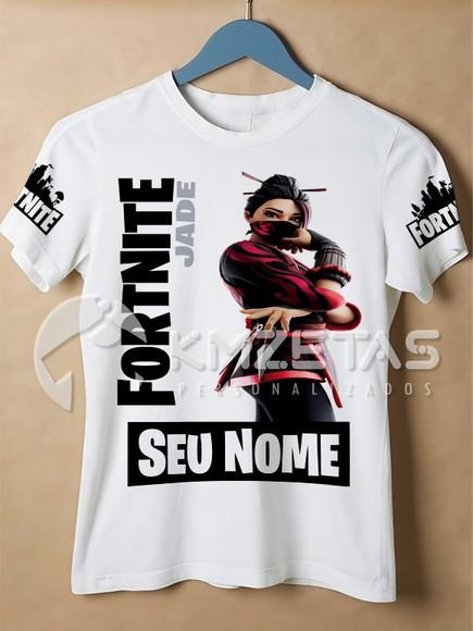 Blusa Fortnite Jade Skin Infantil Adulto Personalizada