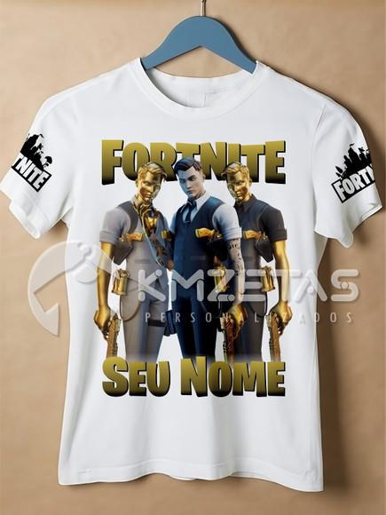 Blusa Fortnite Midas Gold Infantil Adulto Personalizada