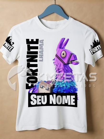 Blusa Fortnite Lhama Skin Infantil Adulto Personalizada