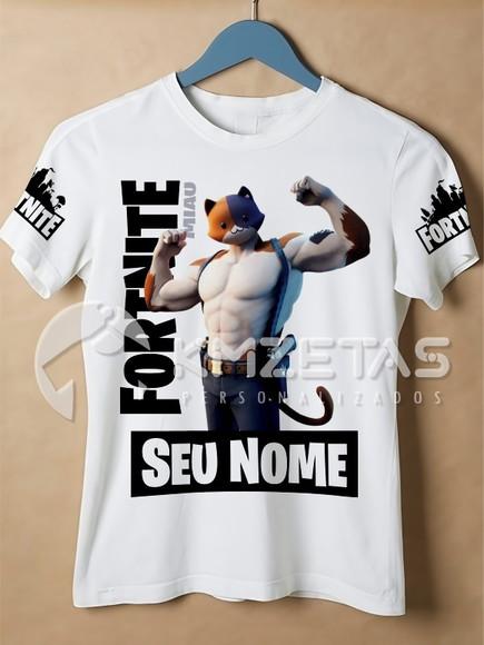 Blusa Fortnite Skin Gato Miausculo Camisa Personalizada