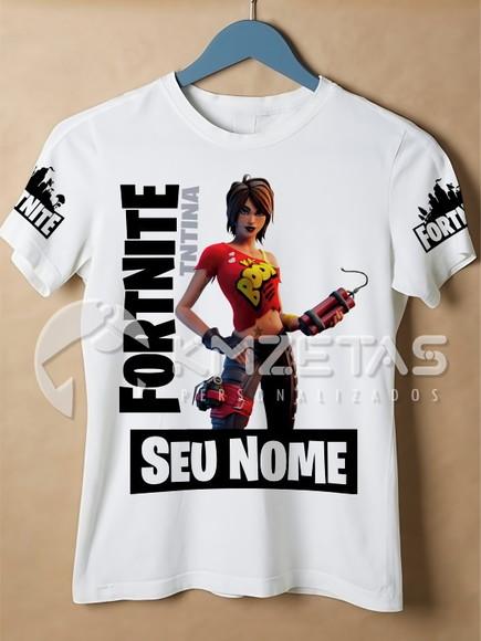 Blusa Fortnite Tntina Infantil Adulto Personalizada