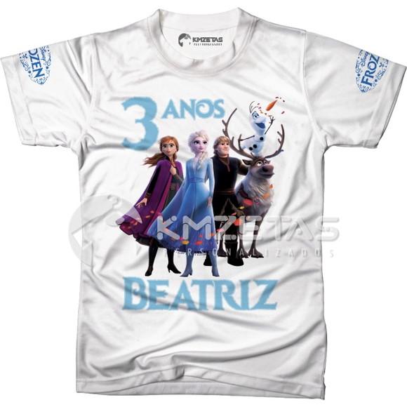 Blusa Frozen Festa Infantil Personalizada