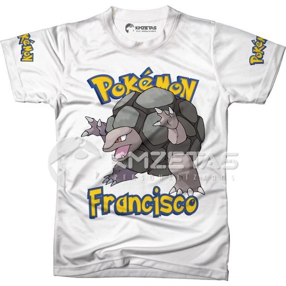 Blusa Golem Pokemon Infantil Adulo Personalizada