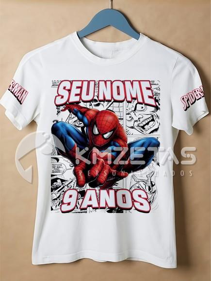 Blusa Homem Aranha Aniversario Festa Infantil