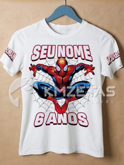 Blusa Homem Aranha Infantil Personalizada