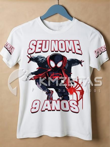 Blusa Homem Aranha Miles Morales Personalizada