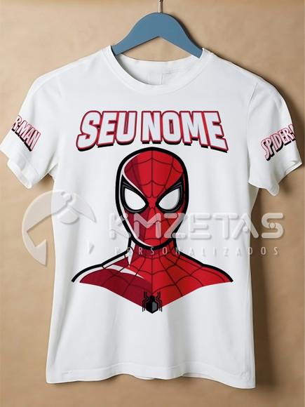 Blusa Homem Aranha Spiderman Personalizada