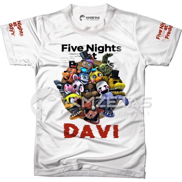Blusa Infantil Five Nights At Freddy Fnaf Personalizada