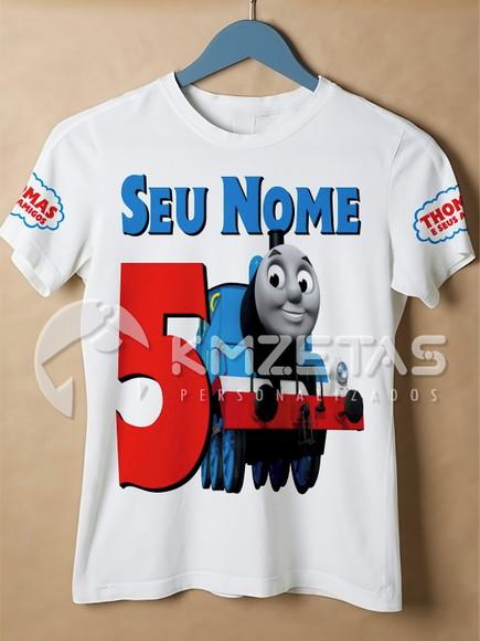 Blusa Infantil Thomas e Seus Amigos Festa Aniversário