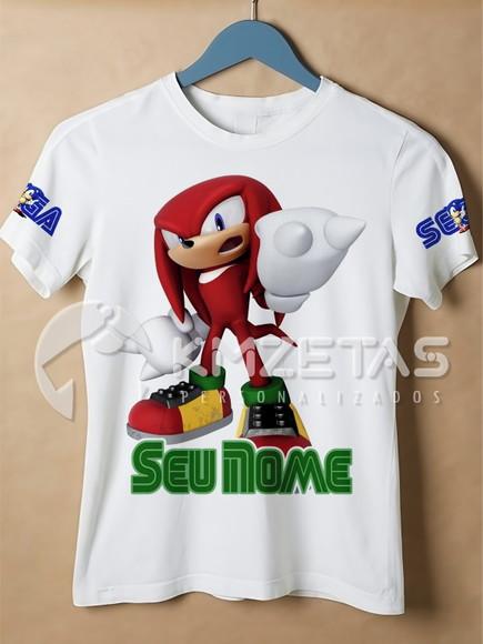 Blusa Knuckles Sonic Infantil Adulto Personalizada