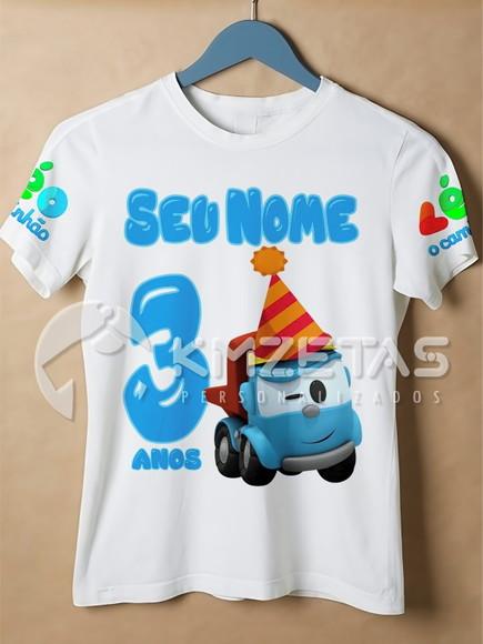 Blusa Léo o Caminhão Festa Camiseta Personalizada